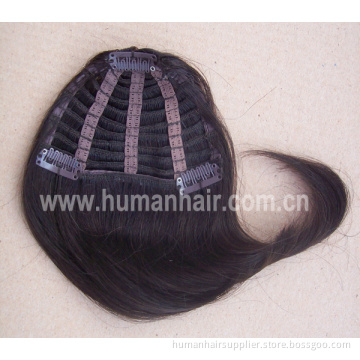 Silky Human Hair Fringe with Clips (F044)